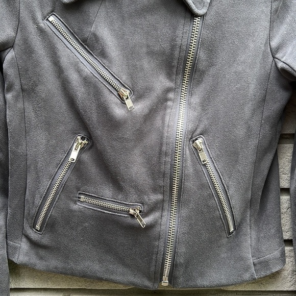 VICI Jacket Faux Suede Cropped Moto Style Sz S - Picture 5 of 11
